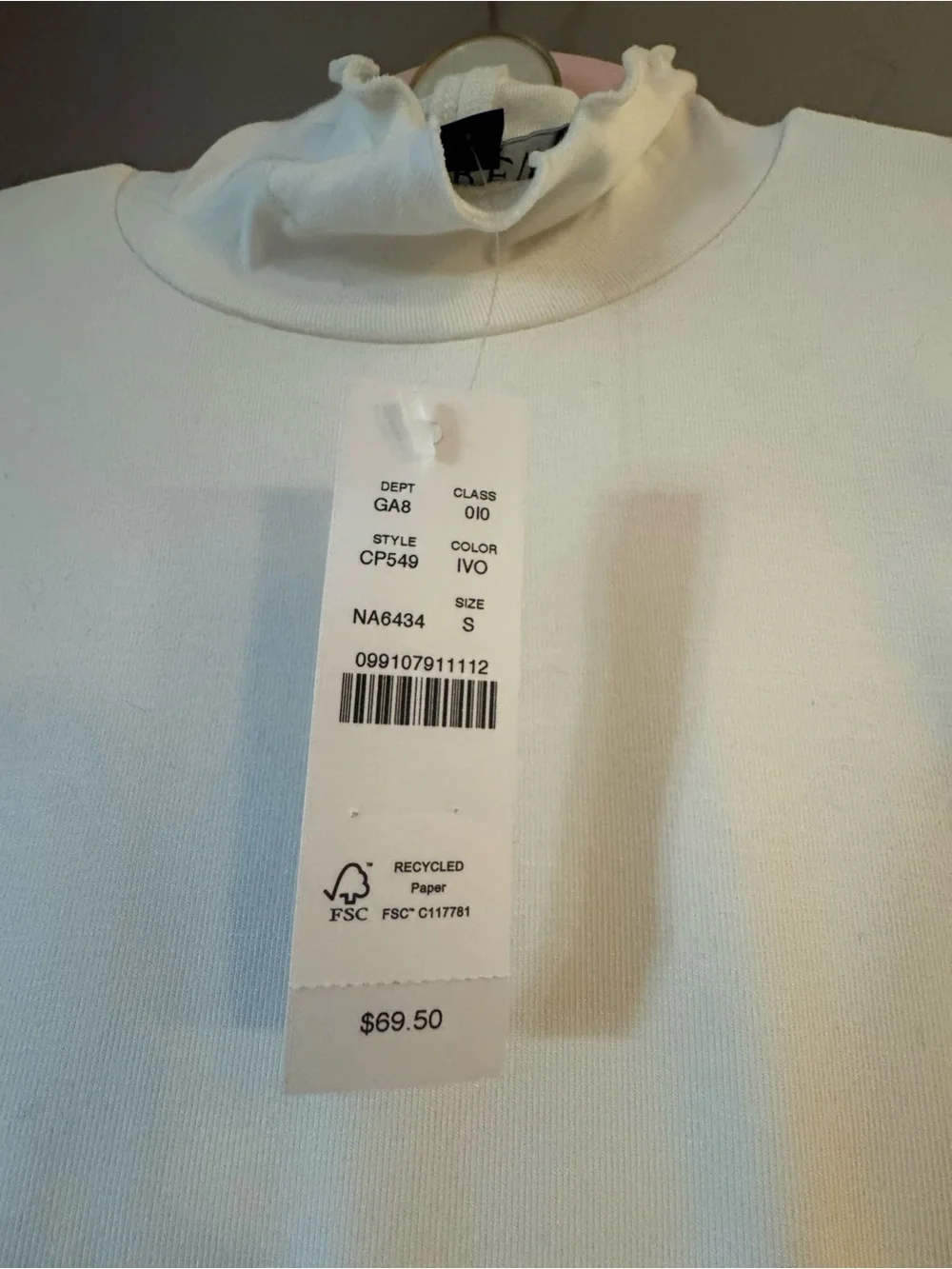 J. Crew makeup collar